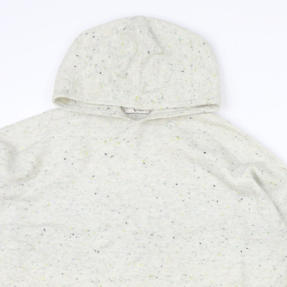 TU Womens Grey Round Neck Acrylic Pullover Jumper Size L