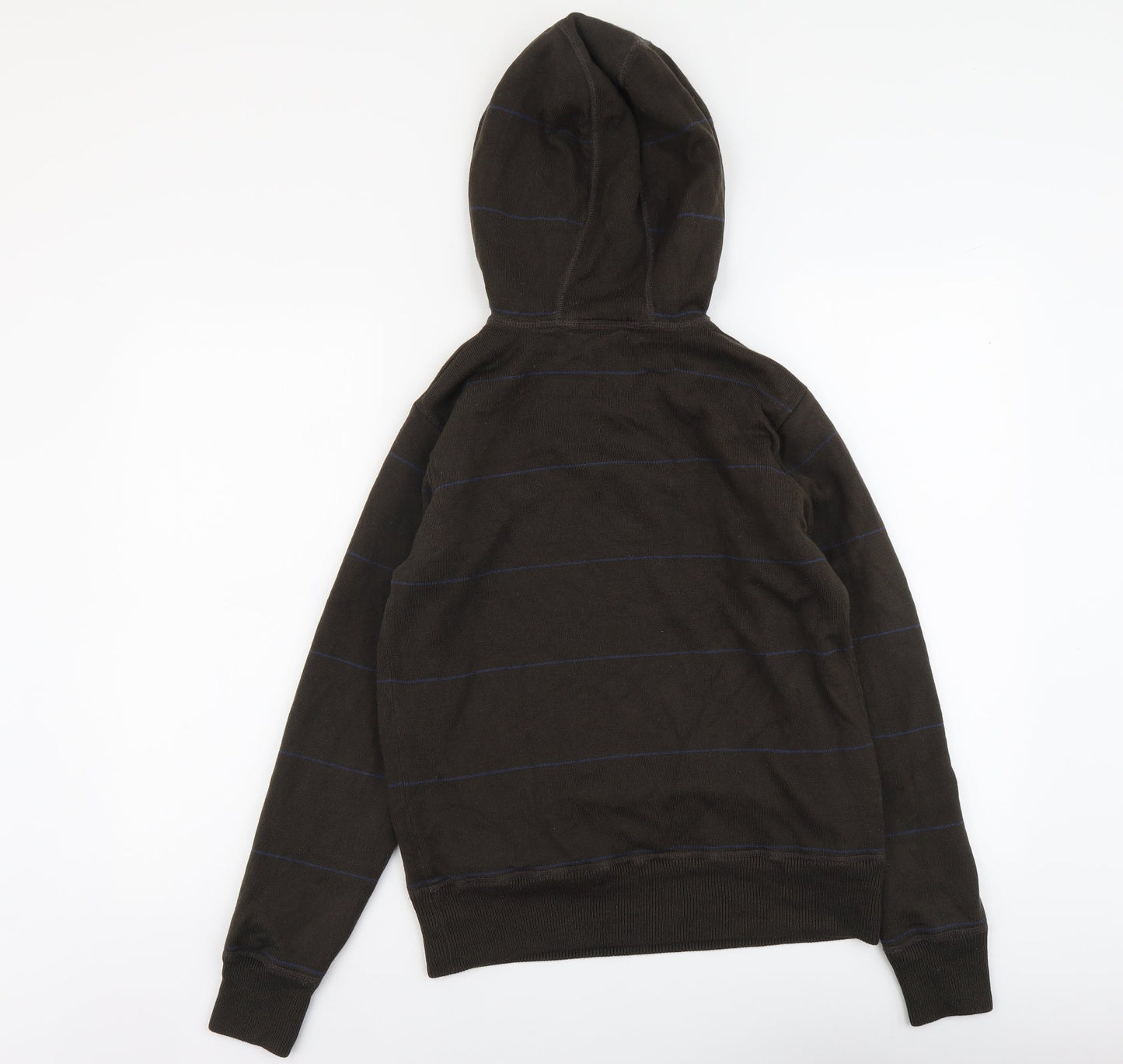 Burton Mens Brown Round Neck Striped Acrylic Pullover Jumper Size S Long Sleeve