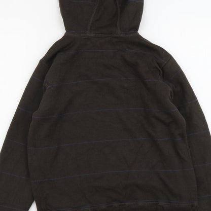 Burton Mens Brown Round Neck Striped Acrylic Pullover Jumper Size S Long Sleeve