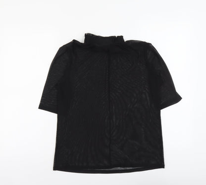 Womens UK Size 10 NEXT Black Basic T-Shirt