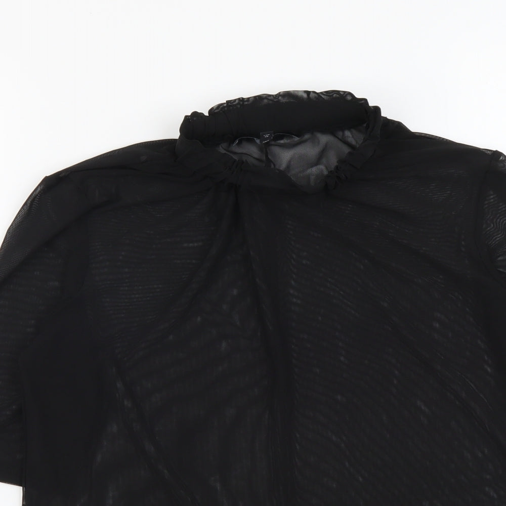 Womens UK Size 10 NEXT Black Basic T-Shirt