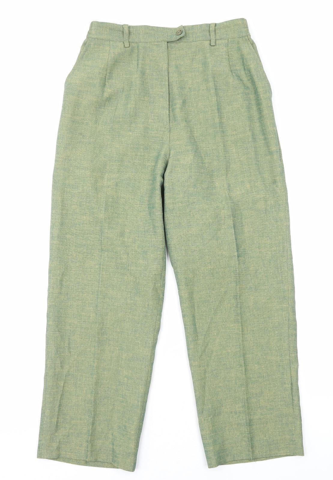 Womens UK Size 12 Preworn Regular Fit  Green Trousers