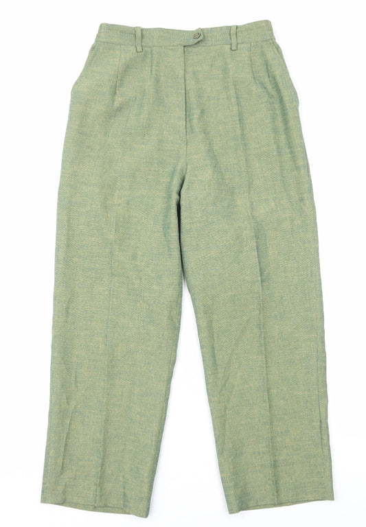 Womens UK Size 12 Preworn Regular Fit  Green Trousers
