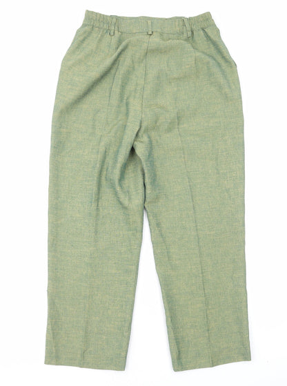 Womens UK Size 12 Preworn Regular Fit  Green Trousers