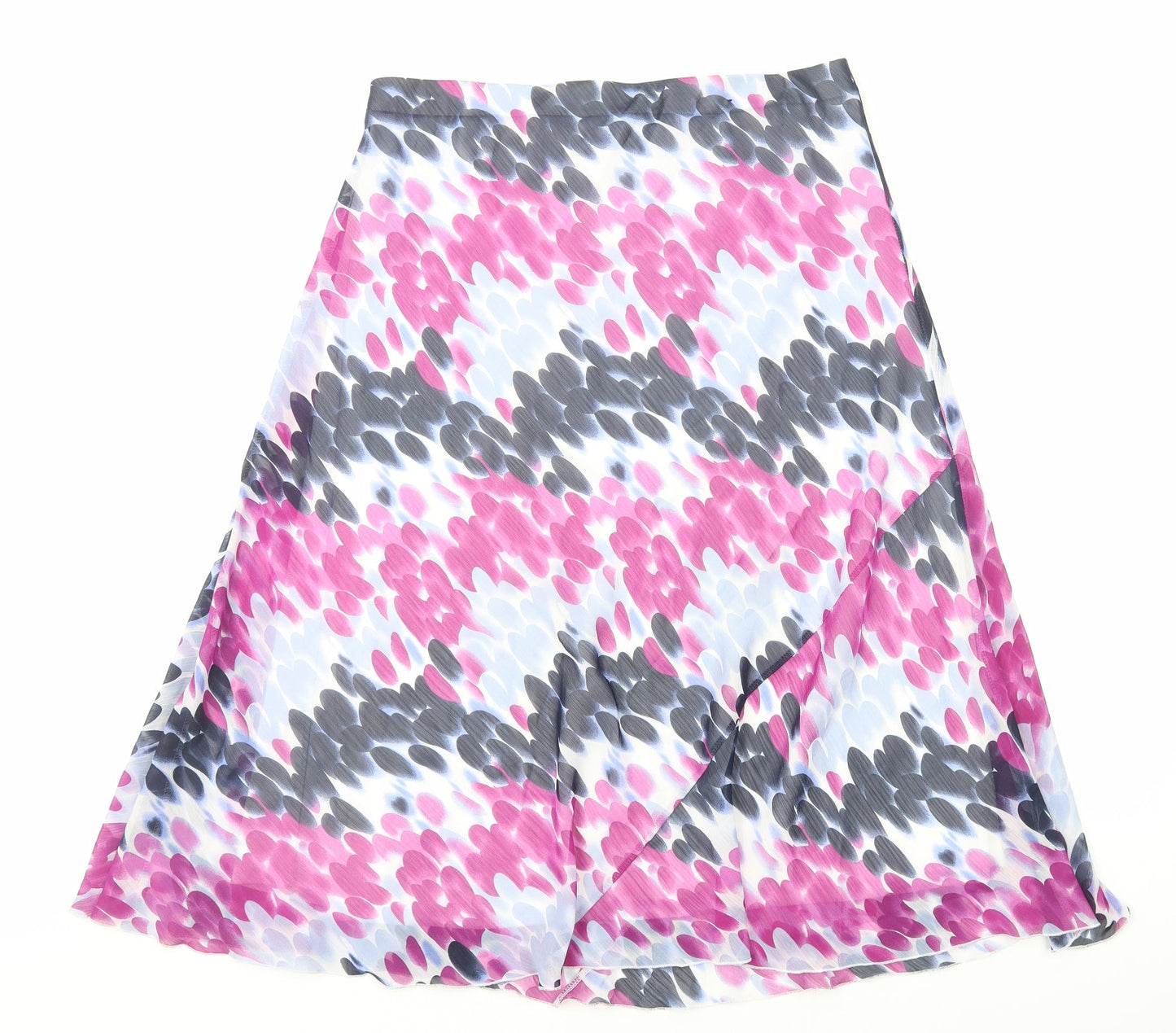 Isle Womens Purple Geometric Polyester Swing Skirt Size 16