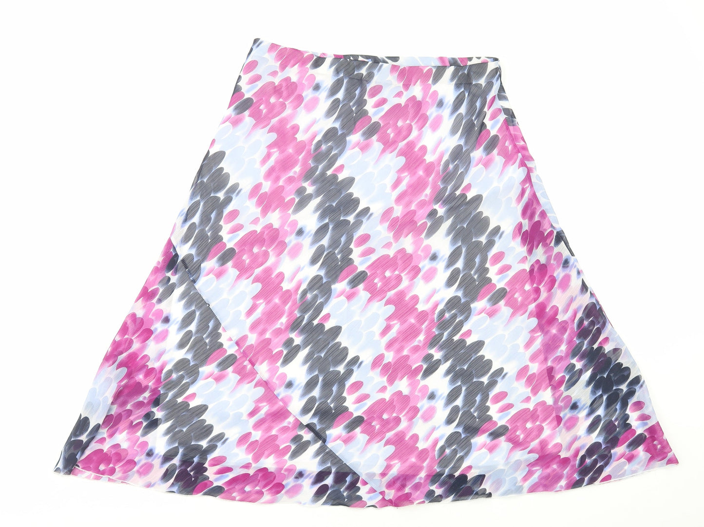 Isle Womens Purple Geometric Polyester Swing Skirt Size 16