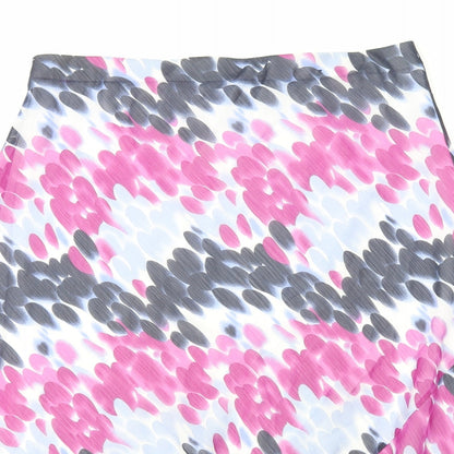 Isle Womens Purple Geometric Polyester Swing Skirt Size 16