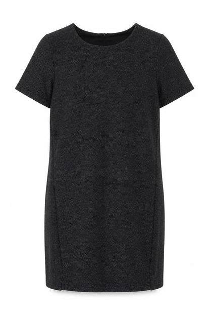 Warehouse Womens Black Polyester Shift Size 10 Boat Neck Pullover