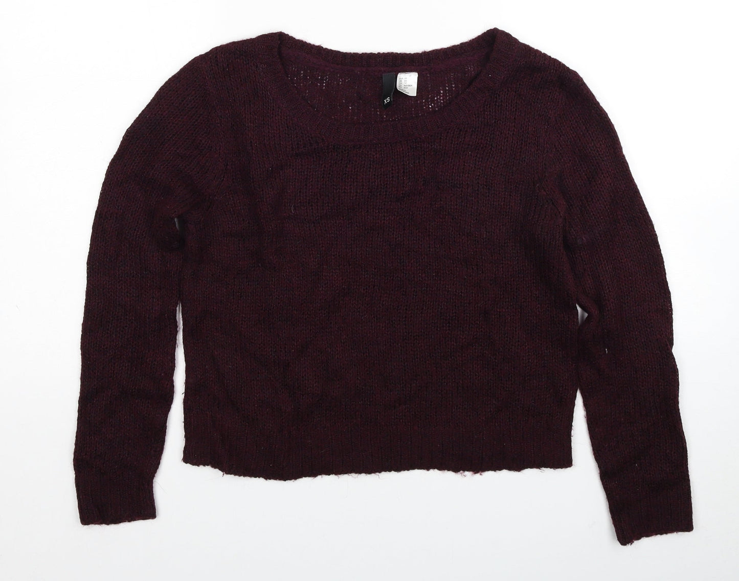Womens UK Size XS Divided by H&M Red Pullover Jumper