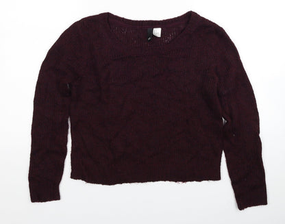 Womens UK Size XS Divided by H&M Red Pullover Jumper