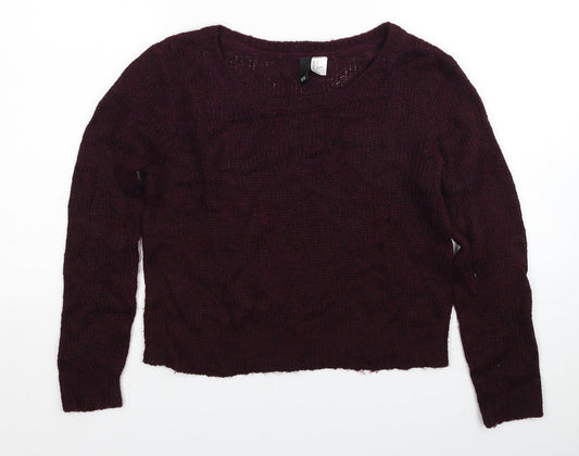 Womens UK Size XS Divided by H&M Red Pullover Jumper