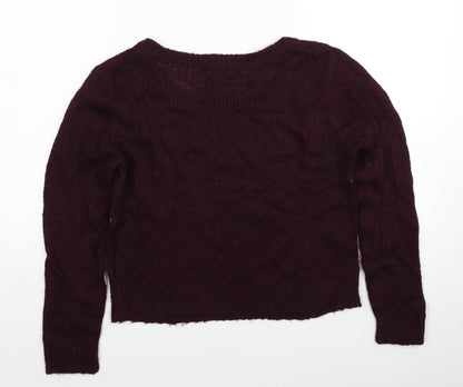 Womens UK Size XS Divided by H&M Red Pullover Jumper