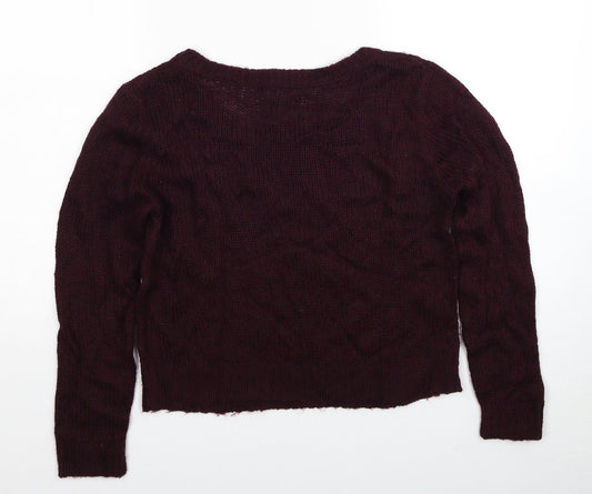 Womens UK Size XS Divided by H&M Red Pullover Jumper