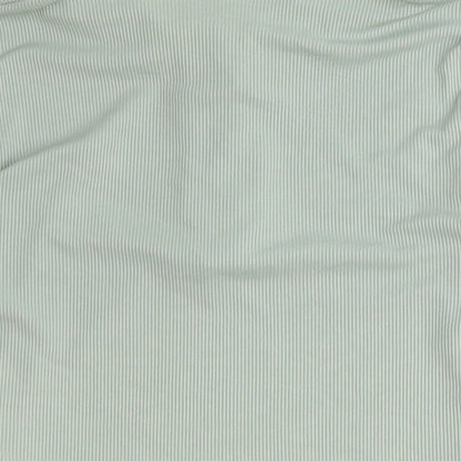 SheIn Womens Green Polyester Cropped Polo Size XS Collared