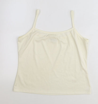 Womens UK Size 16 Wallis Ivory Basic Tank