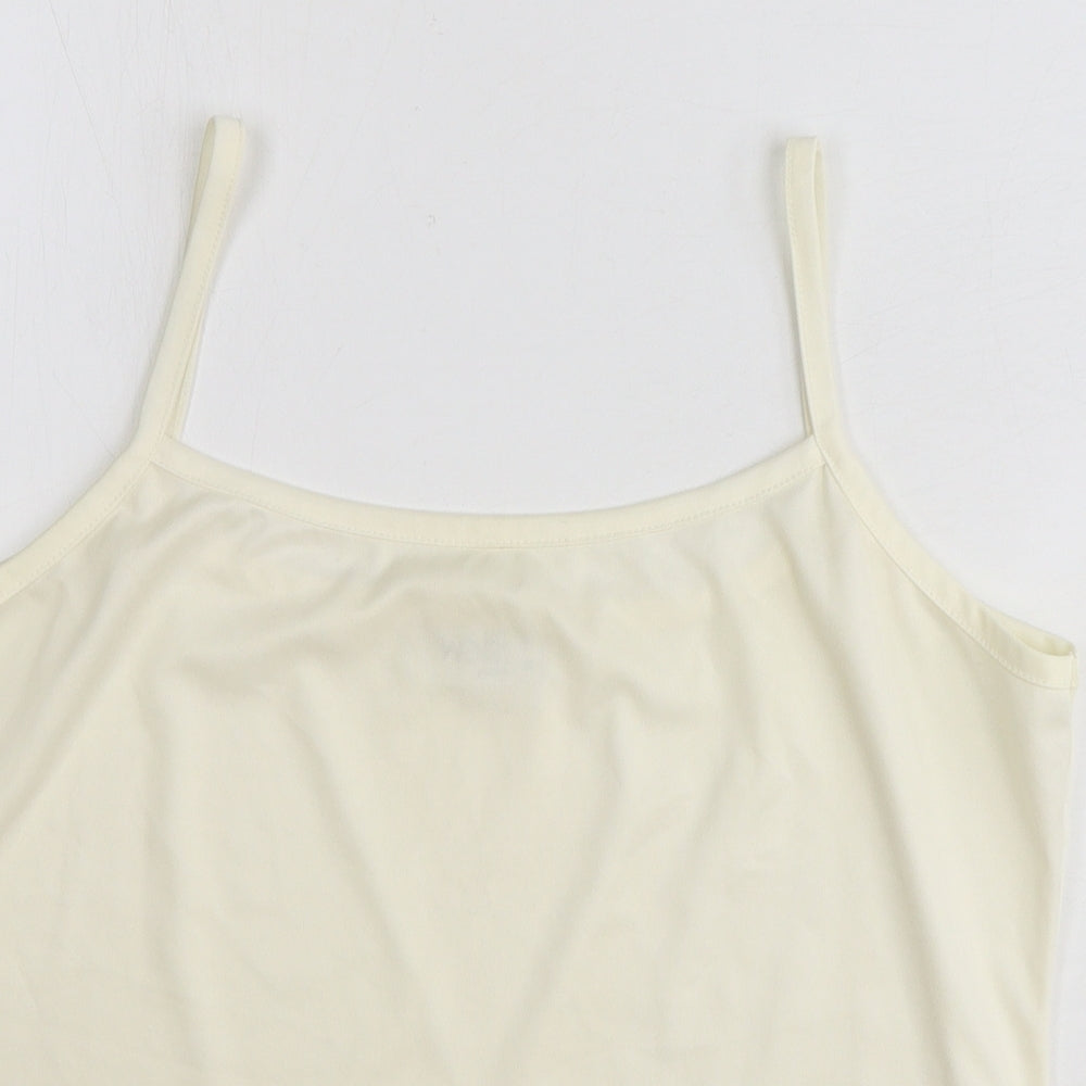 Womens UK Size 16 Wallis Ivory Basic Tank