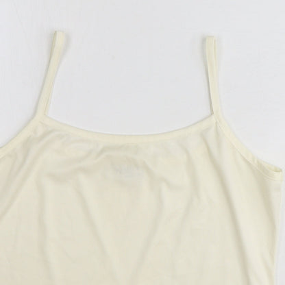 Womens UK Size 16 Wallis Ivory Basic Tank