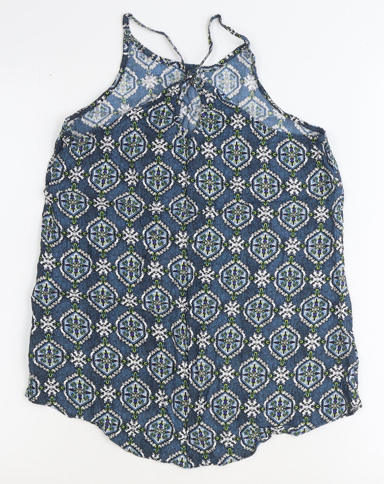 Womens UK Size 10 New Look Blue Basic Tank