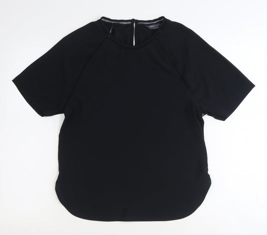 Womens UK Size 6 Marks and Spencer Black Basic T-Shirt