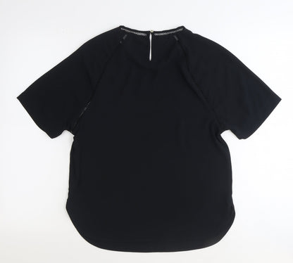 Womens UK Size 6 Marks and Spencer Black Basic T-Shirt