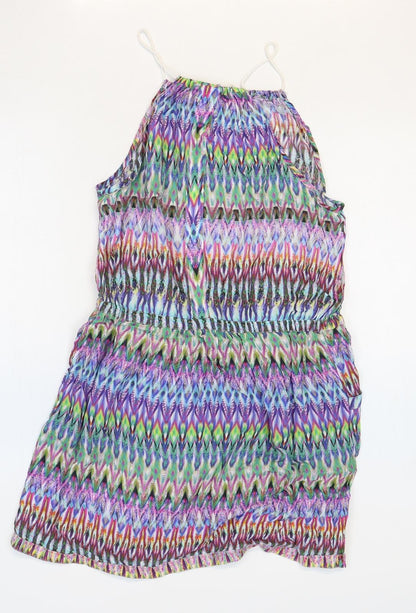 NEXT Womens Multicoloured Geometric Viscose Mini Size 8 Square Neck Tie