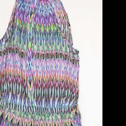 NEXT Womens Multicoloured Geometric Viscose Mini Size 8 Square Neck Tie