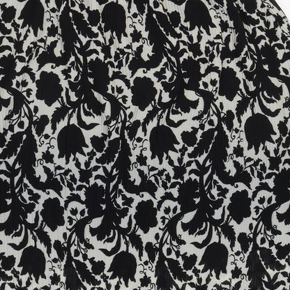 Line collection Womens Black Floral Polyester Swing Skirt Size S