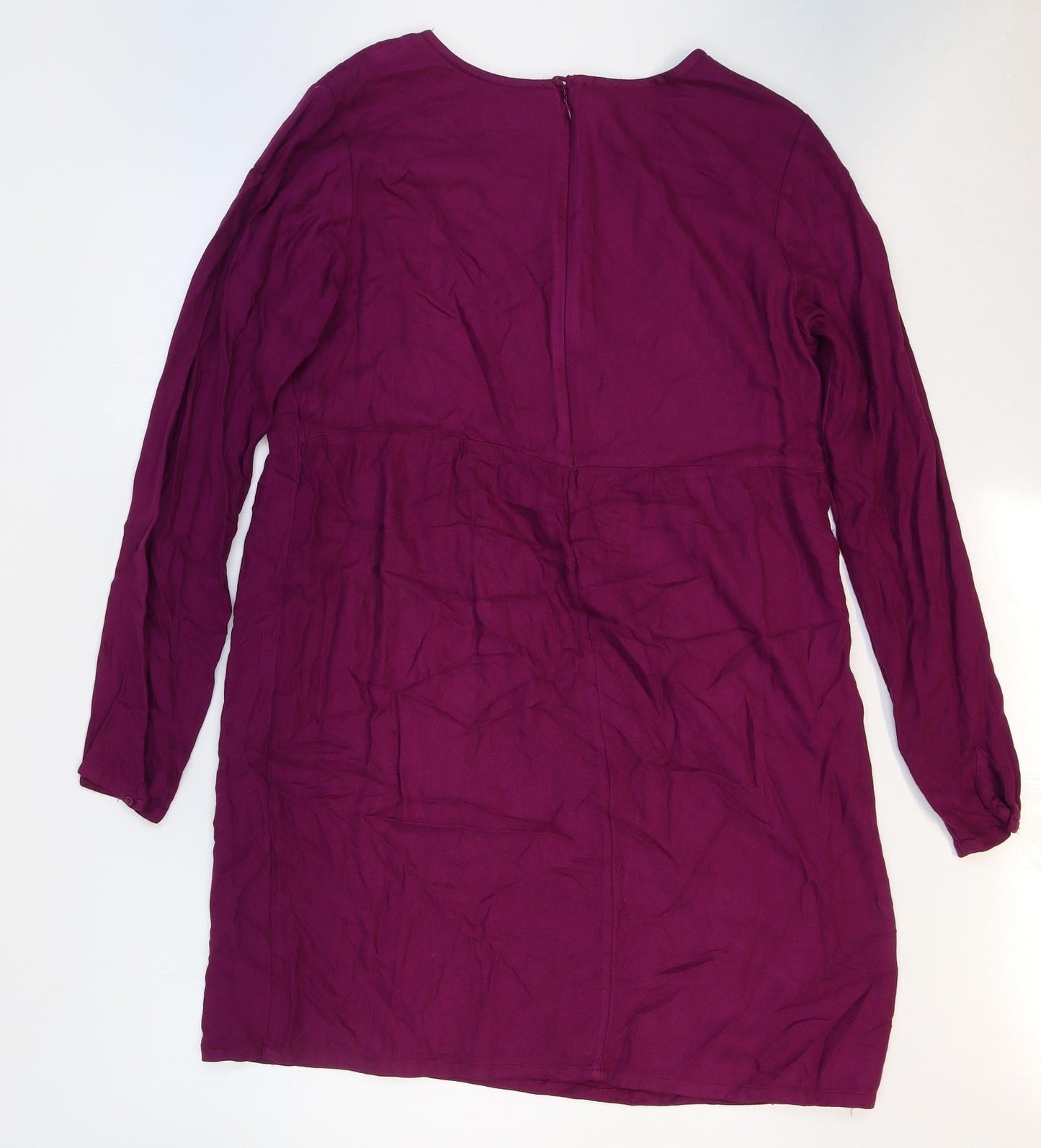 Old Navy Womens Purple Viscose Sheath Size M Round Neck Zip