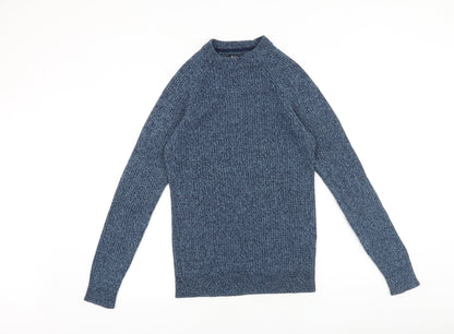 Burton Mens Blue Round Neck Chlorofibre Pullover Jumper Size S Long Sleeve