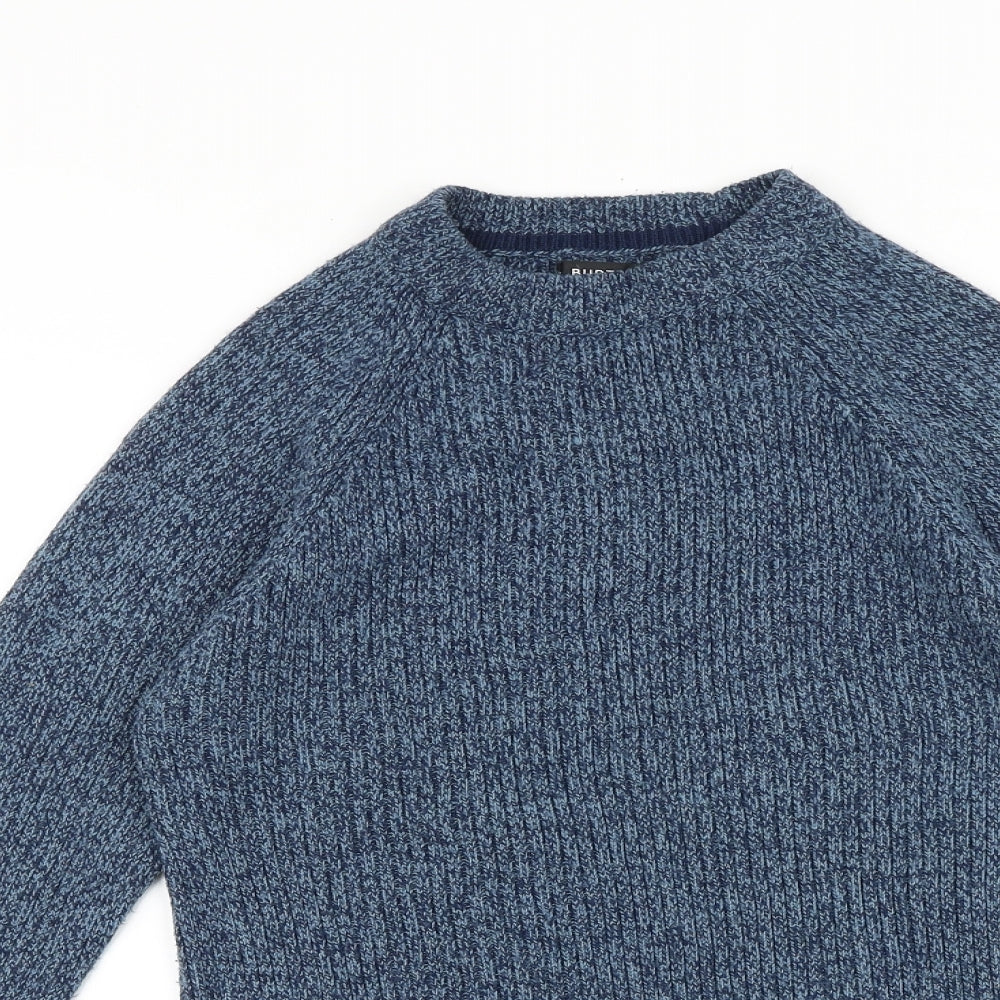 Burton Mens Blue Round Neck Chlorofibre Pullover Jumper Size S Long Sleeve