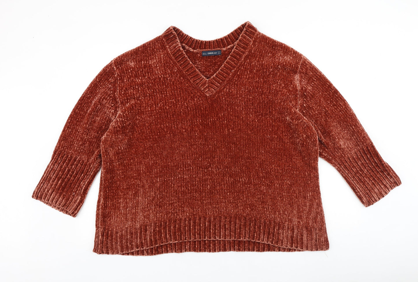 Womens UK Size M Zara Red Pullover Jumper