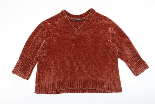 Womens UK Size M Zara Red Pullover Jumper