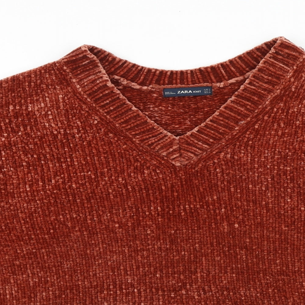 Womens UK Size M Zara Red Pullover Jumper