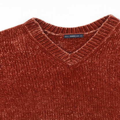 Womens UK Size M Zara Red Pullover Jumper