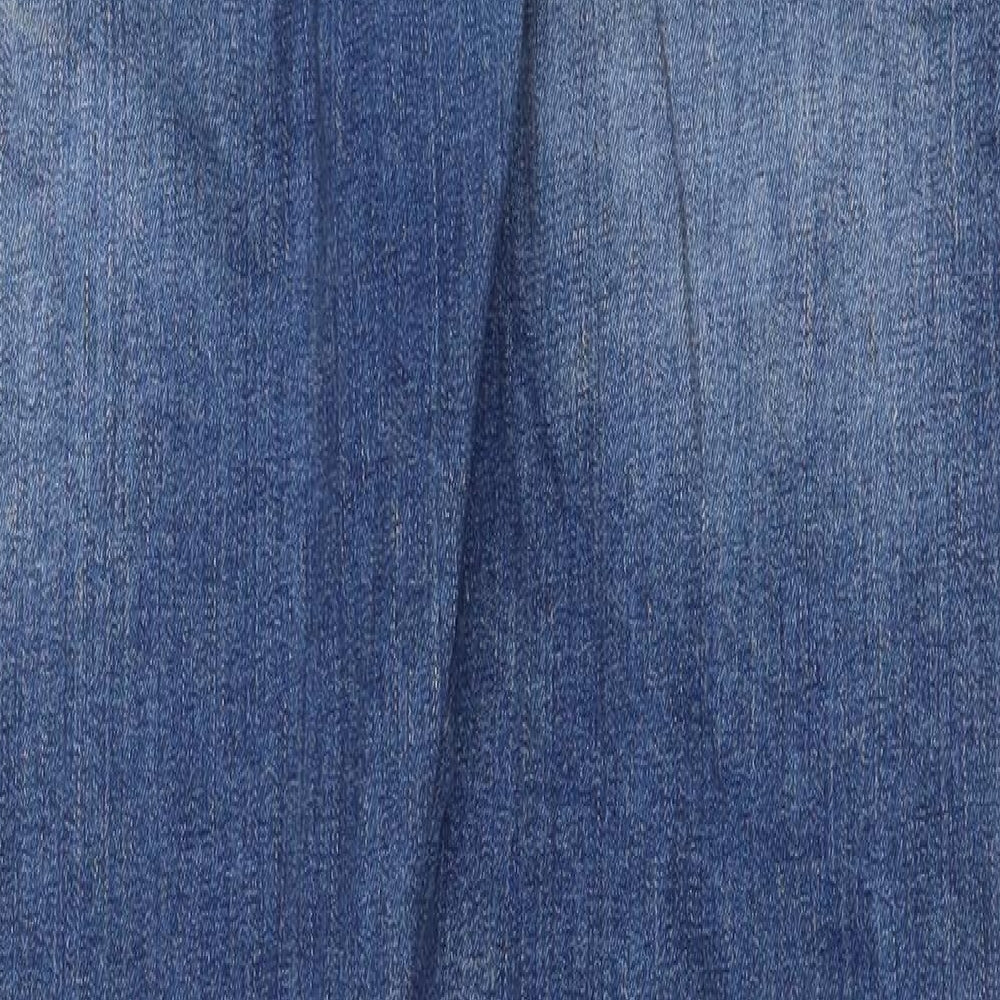 LFTDNM Womens Blue Cotton Skinny Jeans Size 12 Regular Zip