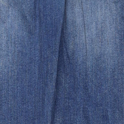 LFTDNM Womens Blue Cotton Skinny Jeans Size 12 Regular Zip