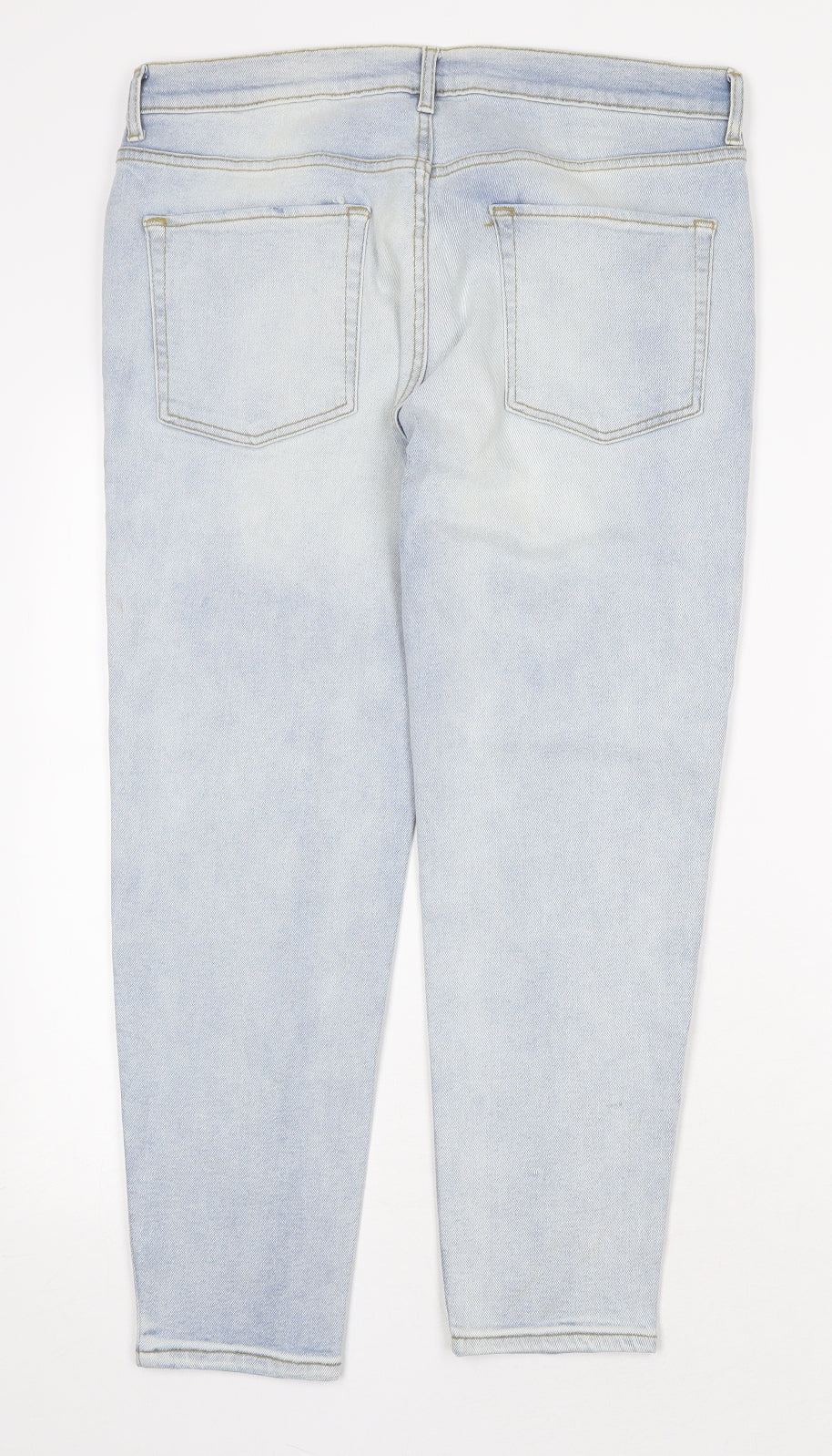 Denim & Co. Womens Blue Cotton Skinny Jeans Size 34 in Slim Zip