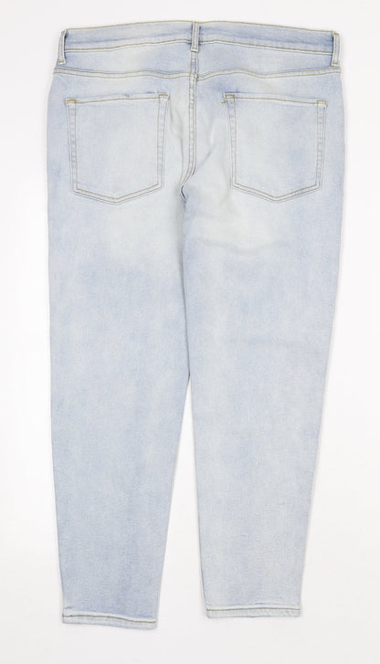 Denim & Co. Womens Blue Cotton Skinny Jeans Size 34 in Slim Zip