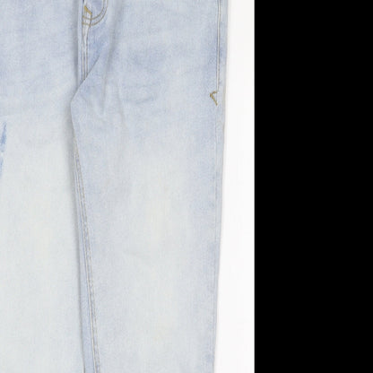 Denim & Co. Womens Blue Cotton Skinny Jeans Size 34 in Slim Zip