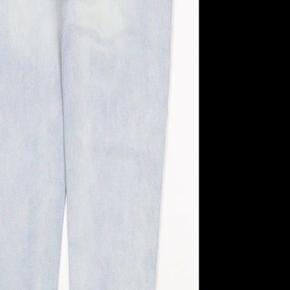 Denim & Co. Womens Blue Cotton Skinny Jeans Size 34 in Slim Zip