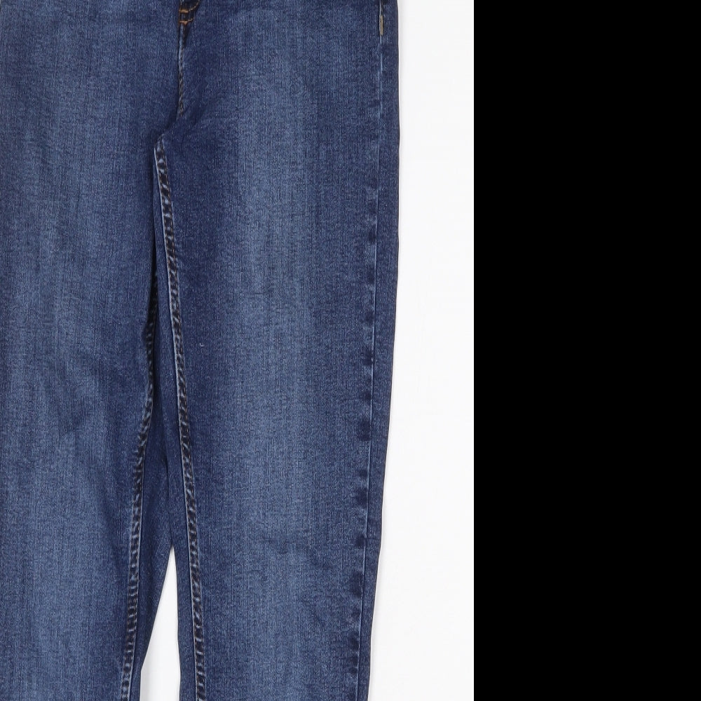 Womens UK Size 12 RESERVED Regular Fit Skinny Blue Jeans