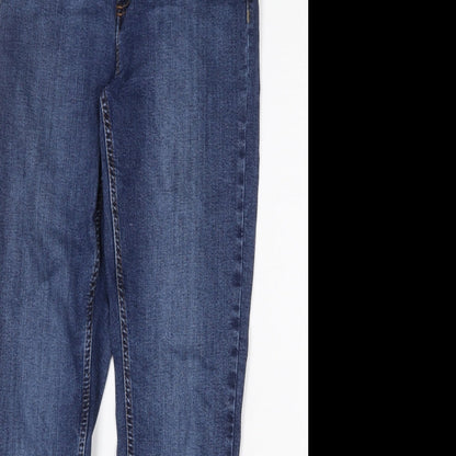 Womens UK Size 12 RESERVED Regular Fit Skinny Blue Jeans