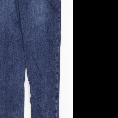 Womens UK Size 12 RESERVED Regular Fit Skinny Blue Jeans