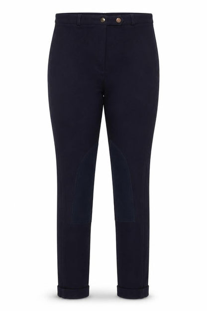 Harvey Hall Womens Blue Cotton Jogger Trousers Size 28 in Regular Zip - Breeches