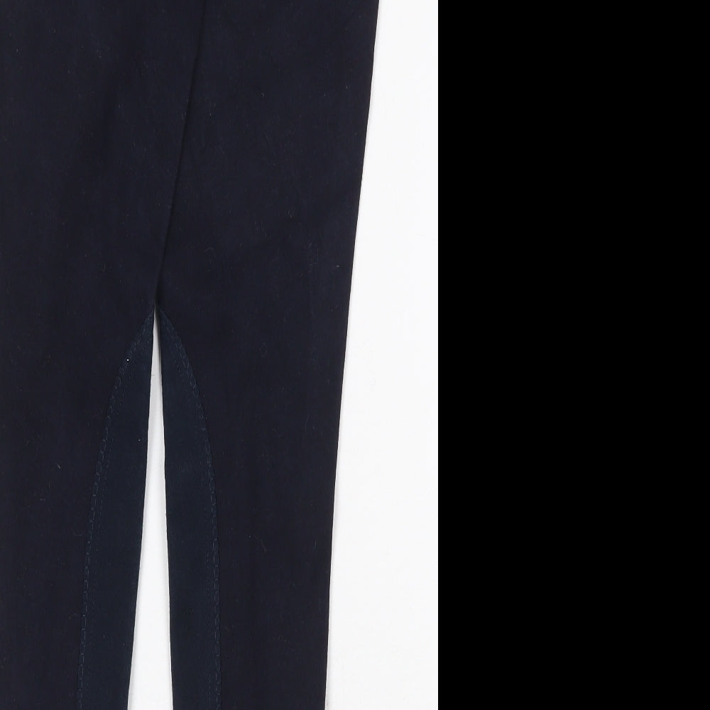 Harvey Hall Womens Blue Cotton Jogger Trousers Size 28 in Regular Zip - Breeches