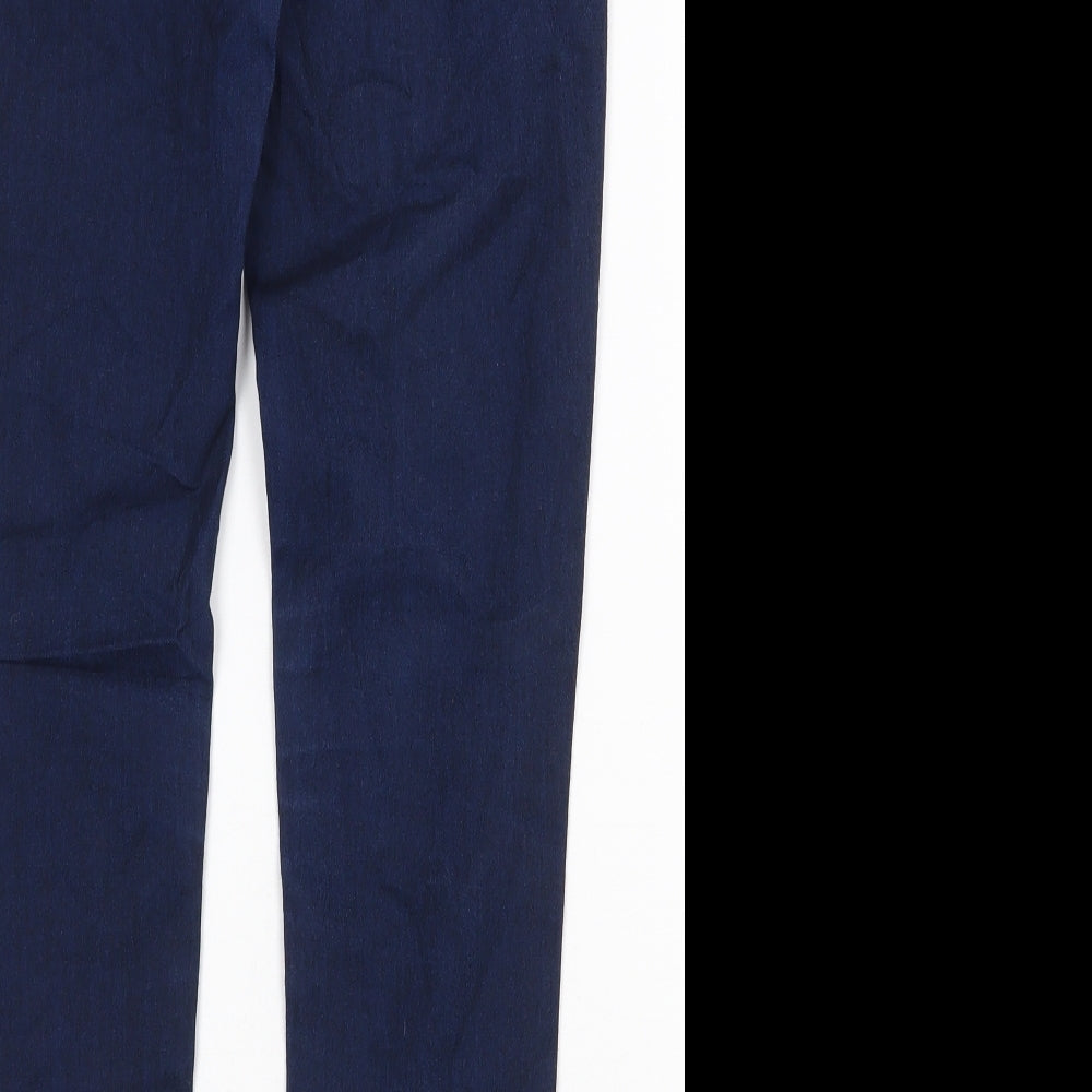 Denim & Co. Womens Blue Cotton Skinny Jeans Size 6 Regular Button