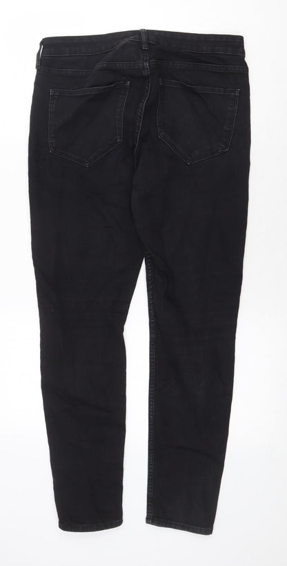 Womens UK Size 12 H&M Regular Fit Skinny Black Jeans