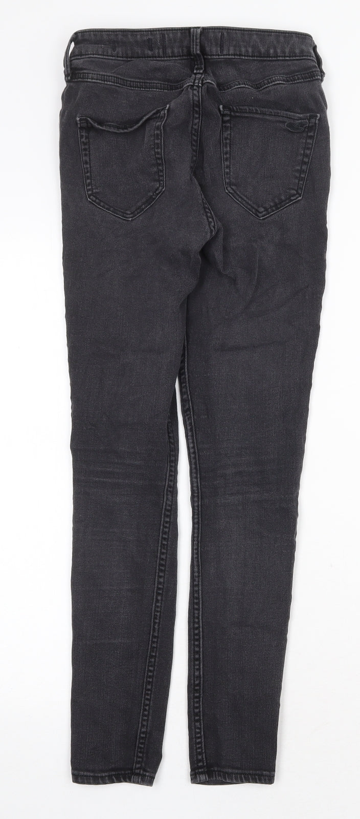 Hollister Womens Grey Cotton Skinny Jeans Size 24 in Regular Zip