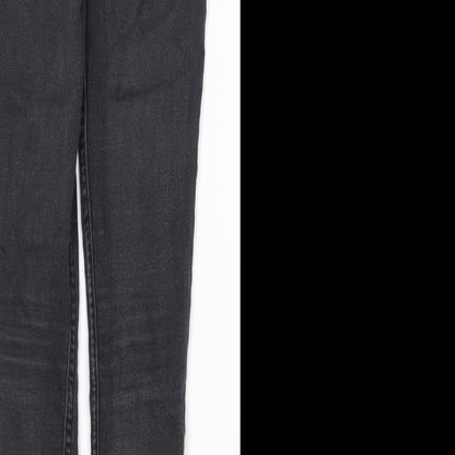 Hollister Womens Grey Cotton Skinny Jeans Size 24 in Regular Zip