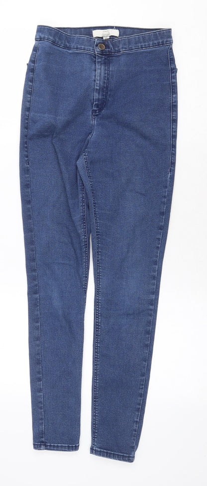 Topshop Womens Blue Cotton Jegging Jeans Size 28 in Regular Zip